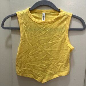 Bright Yellow Cropped Tank